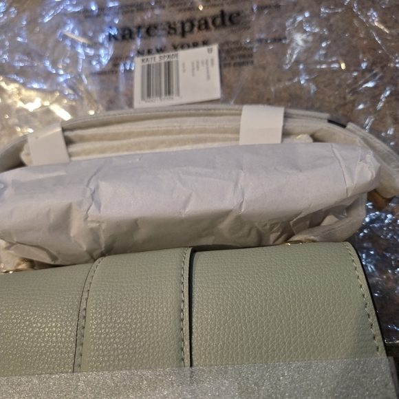Kate Spade♠️ NWT Phoebe Turnlock Mini Flap Crossbody - Sage - Picture 9 of 12